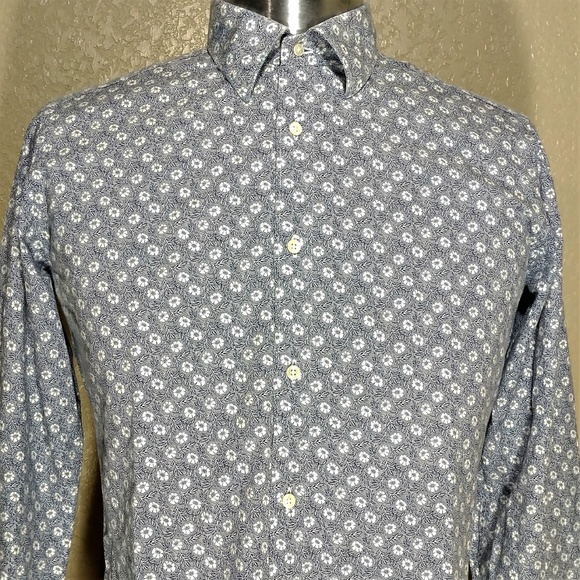 Carlo Pignatelli Men's Printed Floral Shirt Sz 16 - Picture 1 of 8